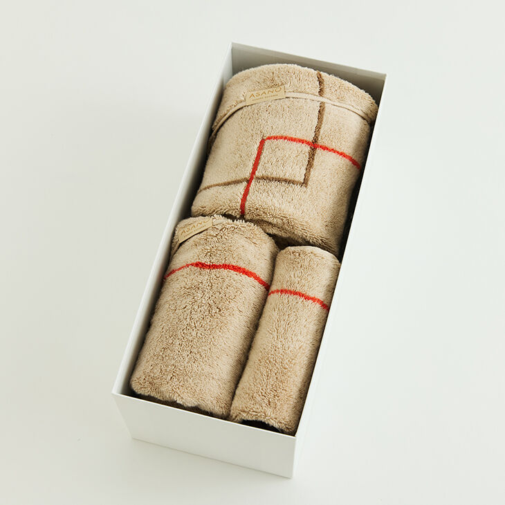 エニータイム・フェイスタオル・ハンドタオル各1枚入 スーパーゼロ