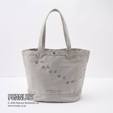 ドアマン・スヌーピー トートバッグ グレー（大）