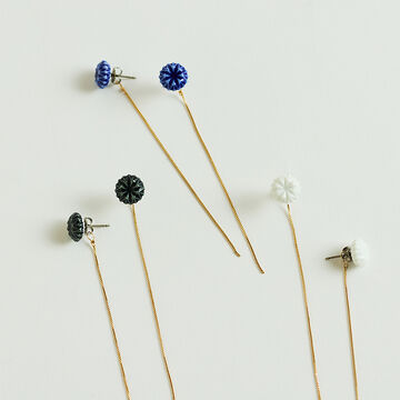 HIZEN jewelry 嬉野吉田焼 ブリリアントカット チェーン ピアス