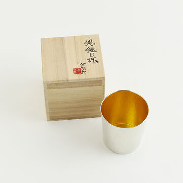 錫 鎚目タンブラー 金箔押
