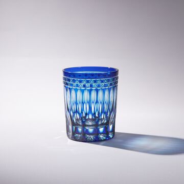 帝国ホテル 大阪開業30周年記念デザイン 天満切子ロックグラス「インペリアル 市松」