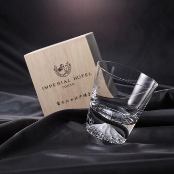 帝国ホテルロゴ入り 富士山グラス ブラスト仕上げ