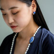 HIZEN jewelry 有田焼モチーフ&times;パール ロング ネックレス