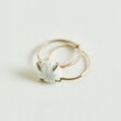 HIZEN jewelry 嬉野吉田焼 ブリリアントカット 2連リング