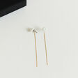 HIZEN jewelry 嬉野吉田焼 ブリリアントカット チェーン ピアス