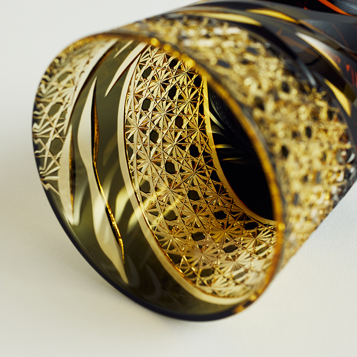 （11月25日販売開始）小樽切子 雅 オールド 黒琥珀