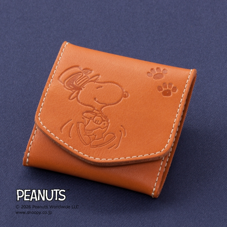 ドアマン・スヌーピー レザーコインケース