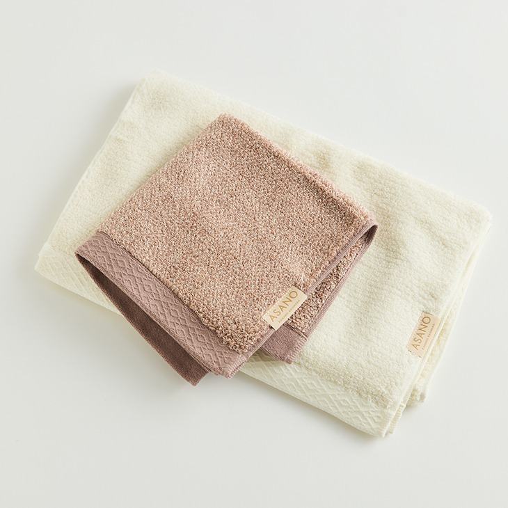 フェイスタオル・ハンドタオル各1枚入 スーパーゼロ&reg;タオル KASUMI