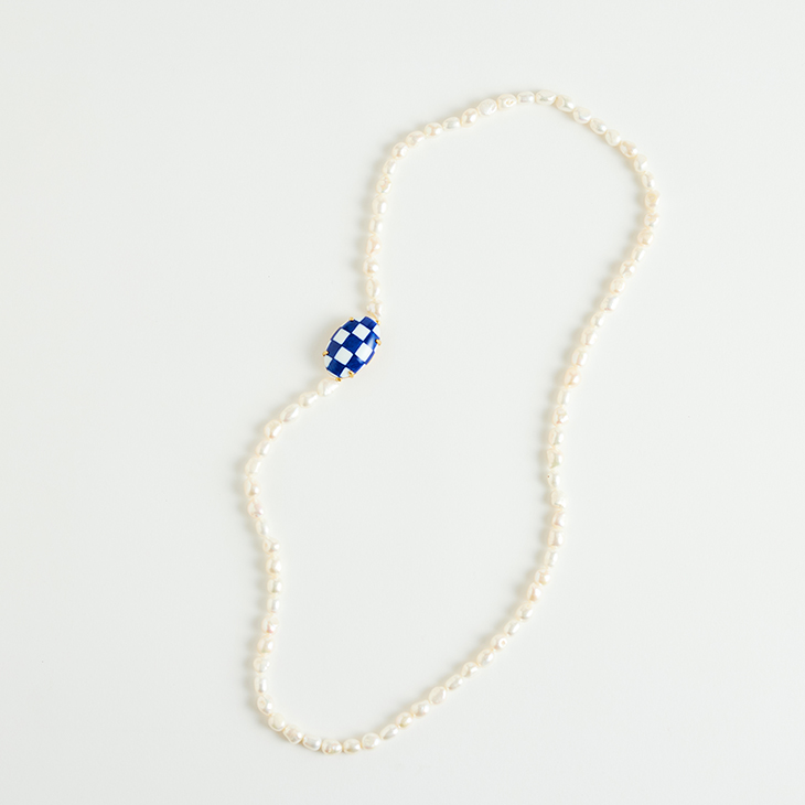 HIZEN jewelry 有田焼モチーフ×パール ロング ネックレス