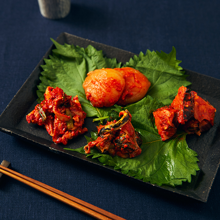 （11月18日販売開始）北海道の恵み贅沢海鮮キムチ 4種詰合せ