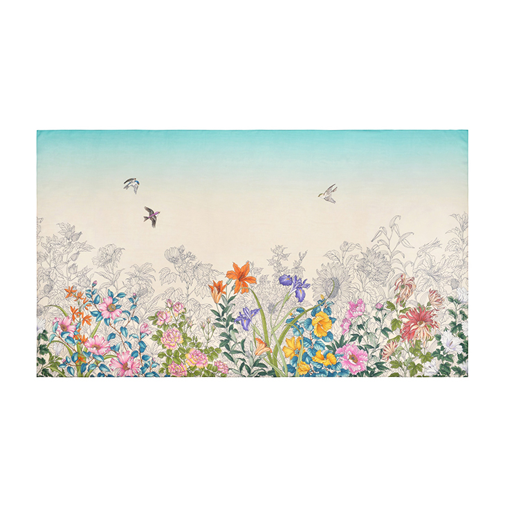 景年花鳥 オフホワイト