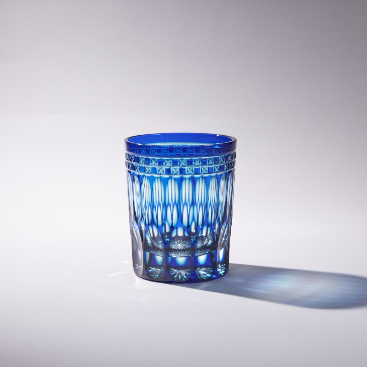 帝国ホテル 大阪開業30周年記念デザイン 天満切子ロックグラス「インペリアル 市松」