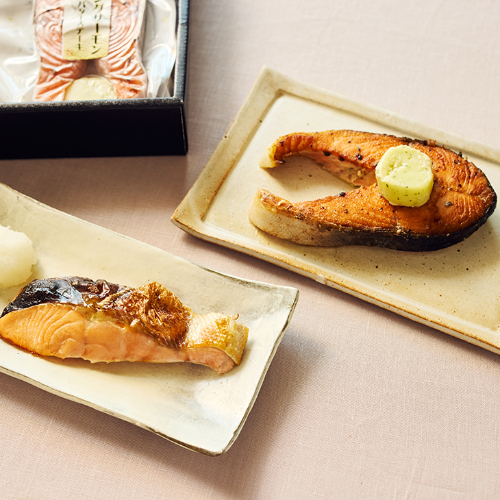 （9月24日販売開始）キングサーモンバターステーキと時不知（ときしらず）の詰合せ