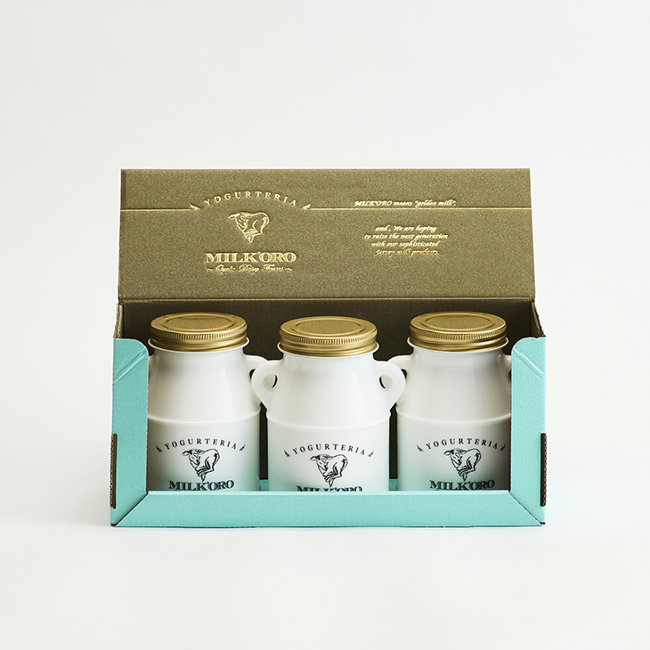 ギフト用 3本入 MILK'ORO Aging Yogurt 無糖 200g
