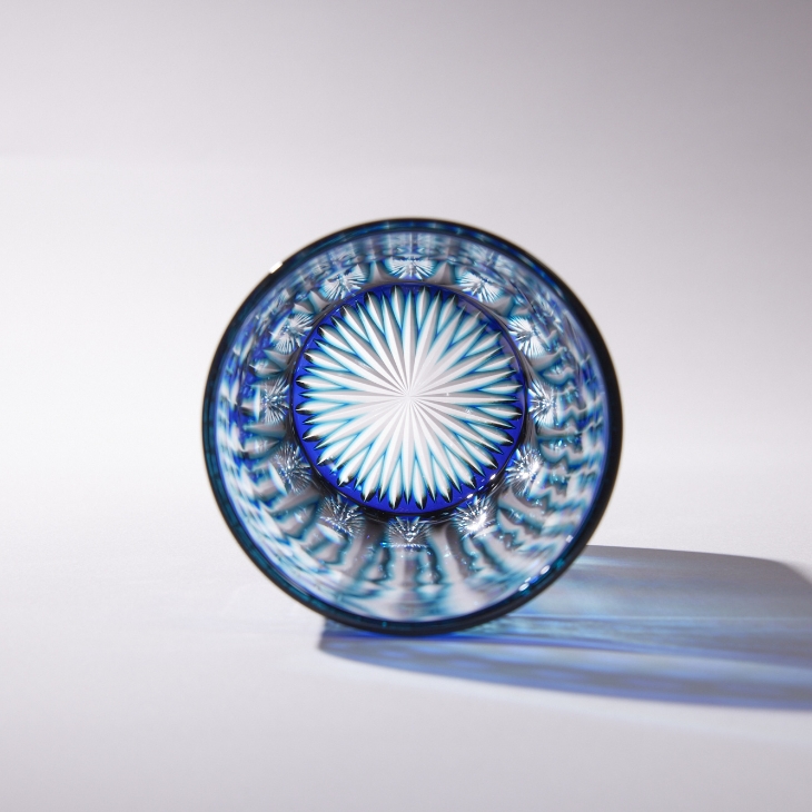 帝国ホテル 大阪開業30周年記念デザイン 天満切子ロックグラス「インペリアル 市松」