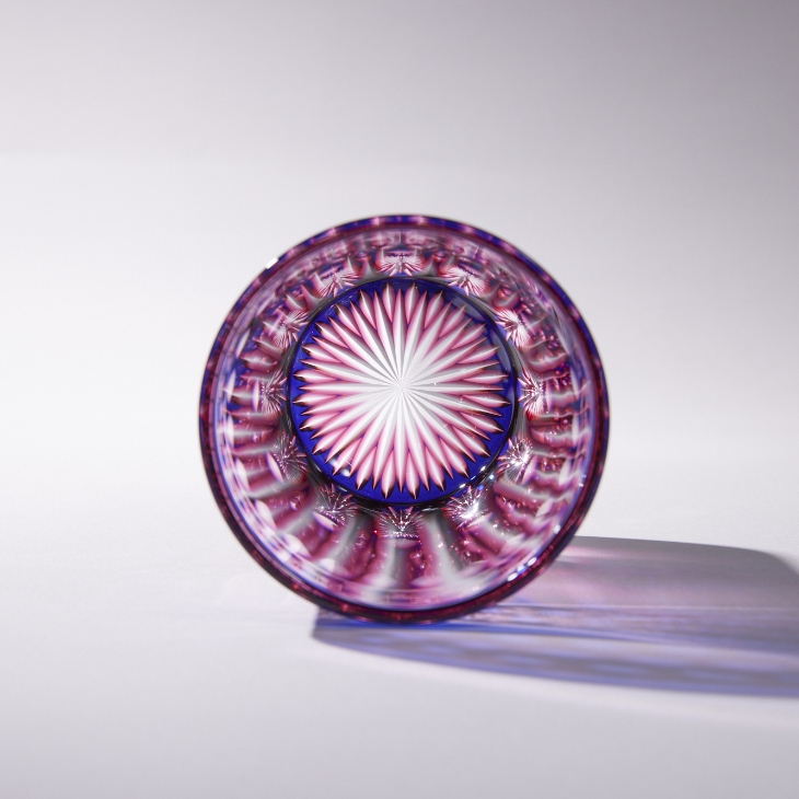 帝国ホテル 大阪開業30周年記念デザイン 天満切子ロックグラス「インペリアル 市松」