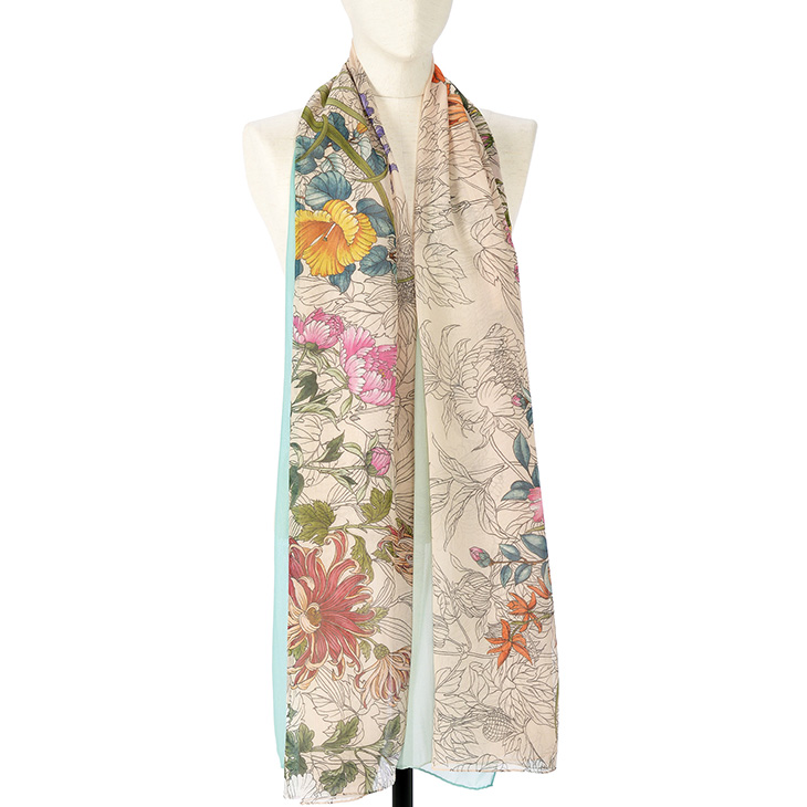 景年花鳥 オフホワイト