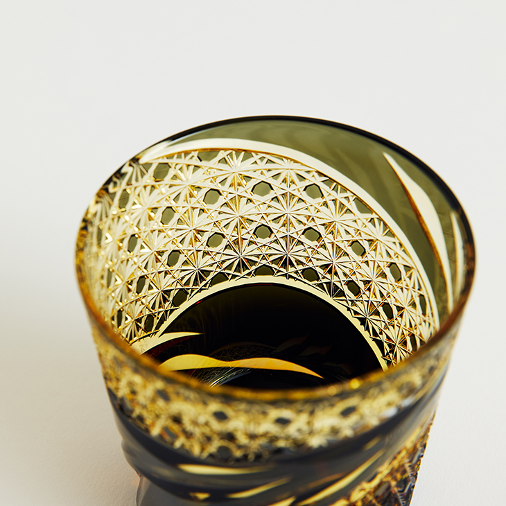 （11月25日販売開始）小樽切子 雅 オールド 黒琥珀