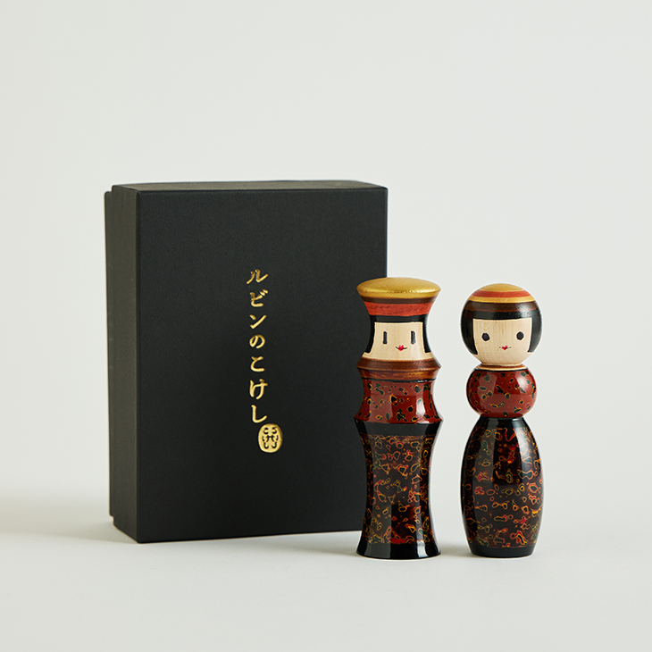 ルビンのこけし 津軽塗 ペア